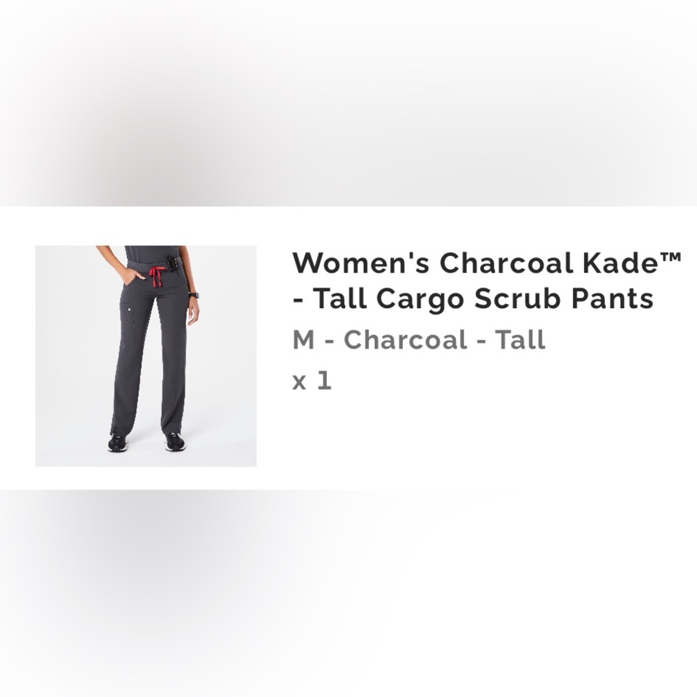Figs Charcoal Kade scrub pants Medium Tall